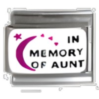 In Memory of Aunt C.A.S.T. Enamel Italian Charm image