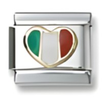 Italian Heart Flag Italian Charm image
