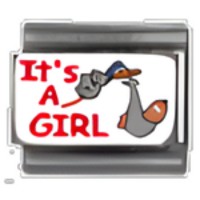 It’s a Girl C.A.S.T. Enamel Italian Charm-1 image
