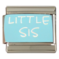 Little Sis Blue C.A.S.T. Enamel Italian Charm–1 image