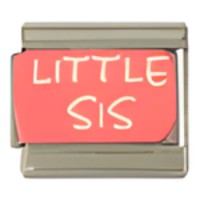 Little Sis Pink C.A.S.T. Enamel Italian Charm- image