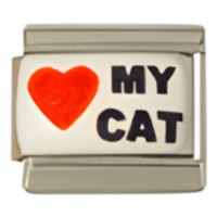 Love my Cat C.A.S.T. Enamel Italian Charm-1 image