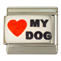 Love my Dog C.A.S.T. Enamel Italian Charm-1-1 image