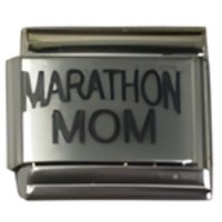 Marathon Mom Laser Italian Charm image