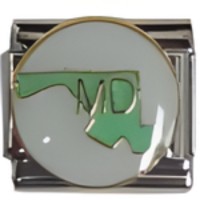 Maryland State Map Italian Charm image