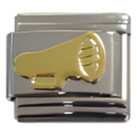 Megaphone Gold Italian Charm image