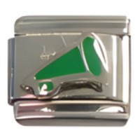 Megaphone Green Italian Charm image
