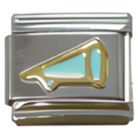 Megaphone Lt. Blue Italian Charm image