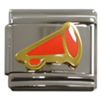 Megaphone Orange Italian Charm image