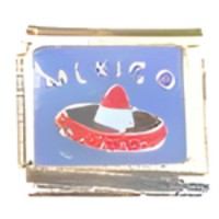 Mexico with Sombrero Italian Charm image