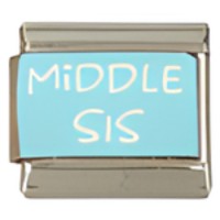 Middle Sis Blue C.A.S.T. Enamel Italian Charm–1-1 image