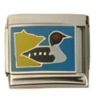 Minnesota with Loon Italian Charm image