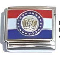 Missouri State Flag Italian Charm image