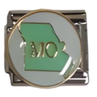 Missouri State Map Italian Charm image