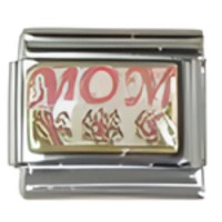 Mom with Roses Italian Charm image