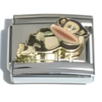 Monkey Lounging Italian Charm image