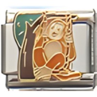 Monkey on Swing Italian Charm image