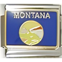 Montana State Flag Italian Charm image