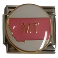 Montana State Map Italian Charm image