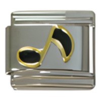 Music Note Black Italian Charm image