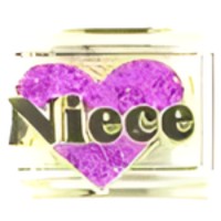 Niece Pink Sparkle Italian Charm image