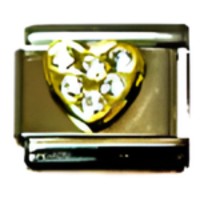 Pave Heart Italian Charm image