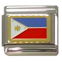 Philippines Flag Italian Charm image (2)