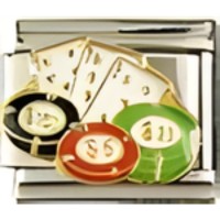 Poker Cards & Chips Italian Charm image