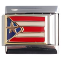 Puerto Rico Flag Italian Charm image