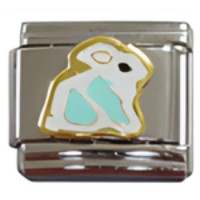 Rabbit BlueWhite Italian Charm image