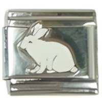 Rabbit White Italian Charm image