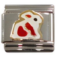 Rabbit (redwhite) Italian Charm image