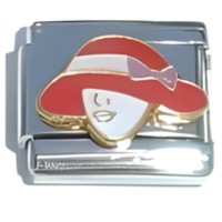 Red Hat Lady Italian Charm image