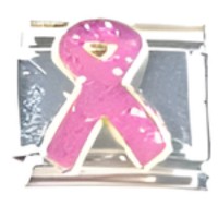 Ribbon Pink Glitter Italian Charm image