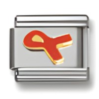 Ribbon Red (AIDS) Italian Charm image