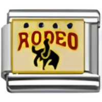 Rodeo with Bullrider Italian Charm image