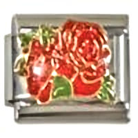 Rose Red Italian Charm