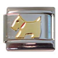 Scottish Terrier Gold Italian Charm image