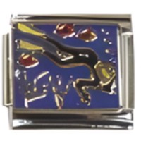Scuba Diver Italian Charm image