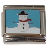 Snowman Scene Italian Charm image