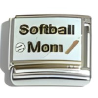 Softball Mom Italian Charm image