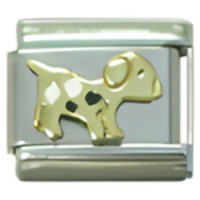 Spotted Puppy Dog Italian Charm image