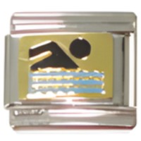 Swimmer Italian Charm image