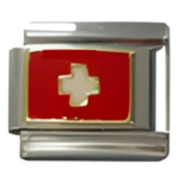 Switzerland Flag Italian Charm image