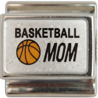 Basketball Mom True Color Laser Italian Charm