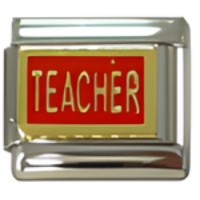 TEACHER Red Italian Charm image