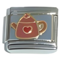 Teapot with Heart Italian Charm image