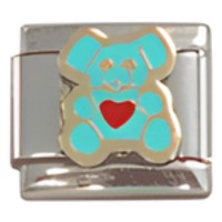 Teddy Bear Blue Italian Charm image