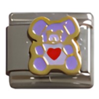 Teddy Bear Purple Italian Charm image