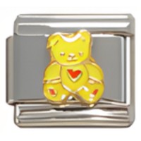 Teddy Bear Yellow Italian Charm image